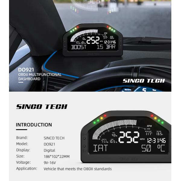 датчик Temp воды цифров экрана LCD корабля 12v для гоночной машины