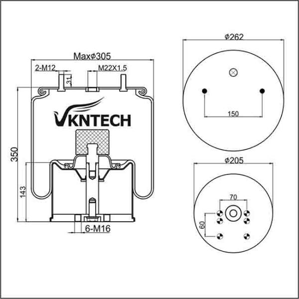 940MB Air Suspension Spring For Truck Cars Goodyear 1R11-763 W01-M58-8609