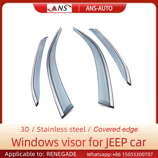 2.29 Pounds 37.5 Inches Smoke Window Visor For Jeep Renegade