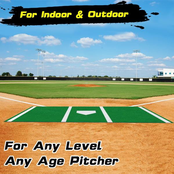 Home Plate Batting Made Better with 5ft*8ft Pro-Model Hitting Mat and Artificial Turf