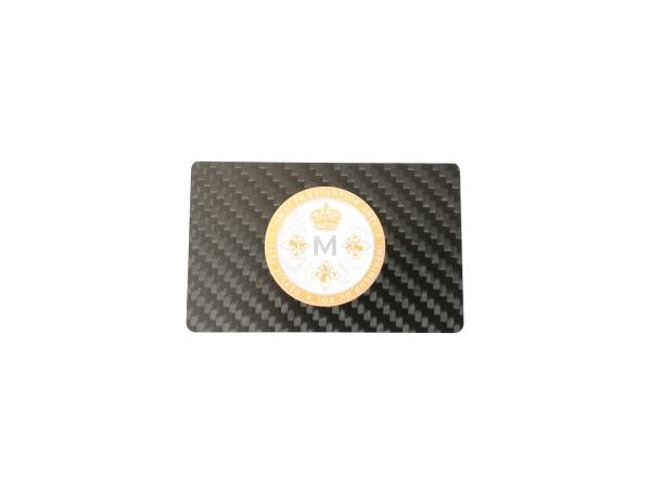Carbon Fibre Black Card Silkscreen Printing Logo 85x54x0.5mm