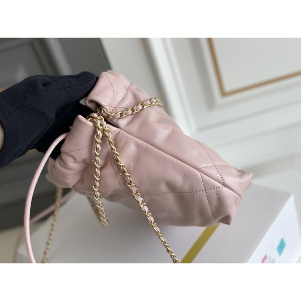 Chanel Branded Ladies Handbag 22B MINI 22S Calfskin Pink White Black Yellow