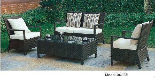 4pcs  rattan/wicker outdoor classic sofa furniture with cushion -9022