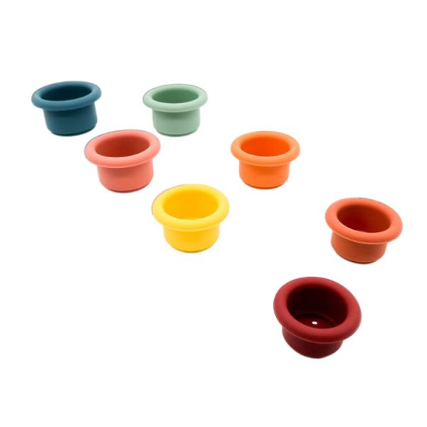 BPA Free Silicone Nesting Cups Toy For Early Educational Develop