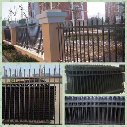 Garden Steel Palisade Fencing e Steel Powder Coating Simple Structure