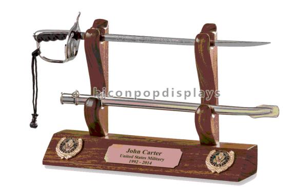 Custom Size Handmade Wooden Retail Displays Racks Outstanding Knife Display Rack