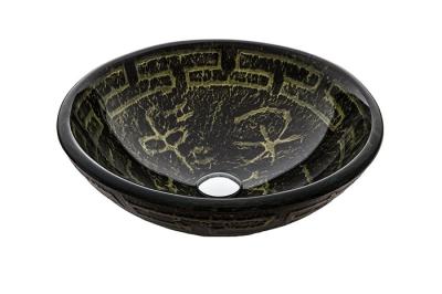 Olive Ancient Bathroom Vessel Sinks , Bathroom Trough Sink With Pop - Up Drain