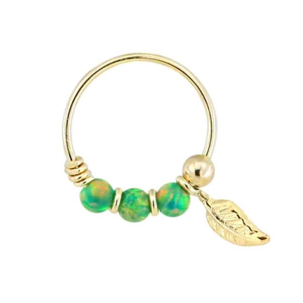 Perforation de nez de l'or 18K de l'épaisseur 0.6mm avec la pierre ronde de 2mm