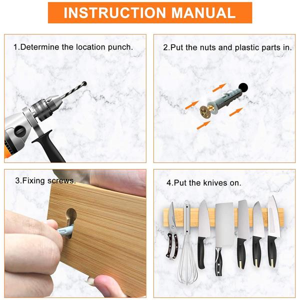 Бамбуковый деревянный кухонный нож магнитный держатель сильный мощный нож стойка для хранения дисплейный организатор