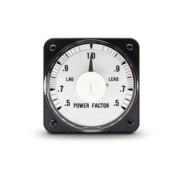 Analog Power Factor Meter (0.5-1.0 Lag/Lead) - Zinc-Plated Steel for Marine & Oilfield Equipment