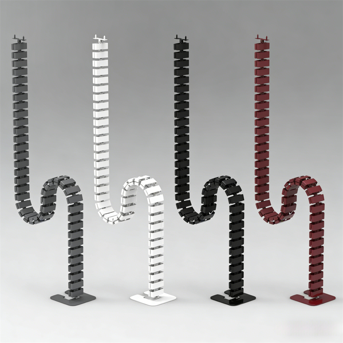 Adjustable Lift Desk Accessories 1320mm Cable Management Spine Snake