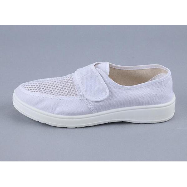 PU Canvas 34-46 Cleanroom Esd Shoes three sides breathable With Velcro