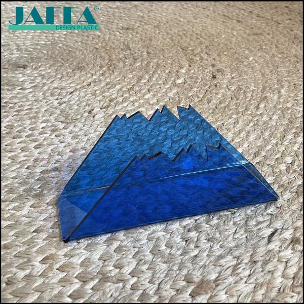 JAFFA Custom Acrylic Creative Mountain Napkin Holder, Nordic Style Desktop Vertical Tissue Stand, Tissue Organizer for Cafe/Restaurant/Home