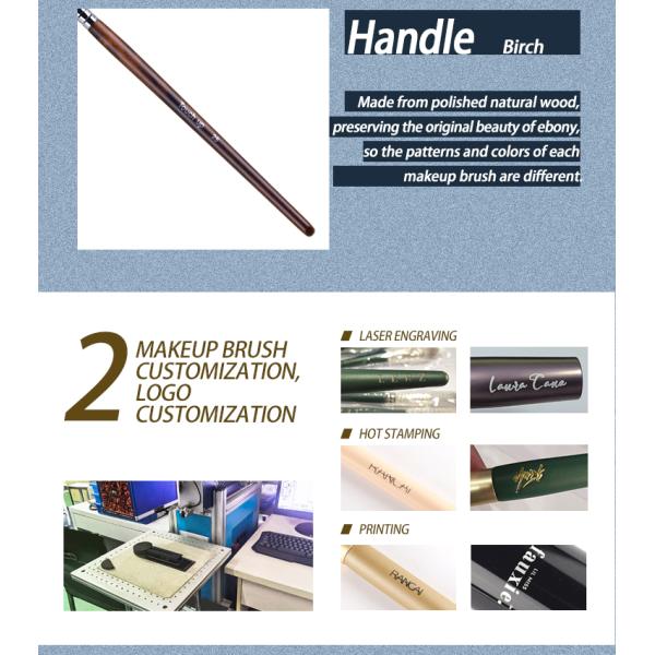 TOUCH UP 25 Professional Blade Eyeliner Brush Custom Logo Synthetic Hair With Logo High Durability