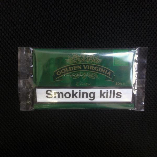 Custom Zipper Rolling Tobacco Pouches Smoking Leaf Cigarette Packaging Bag