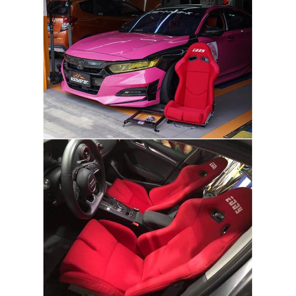 Красный гоночный стиль Автомобиль Широкие гоночные сиденья Профессиональные стекловолокнистые автокресла