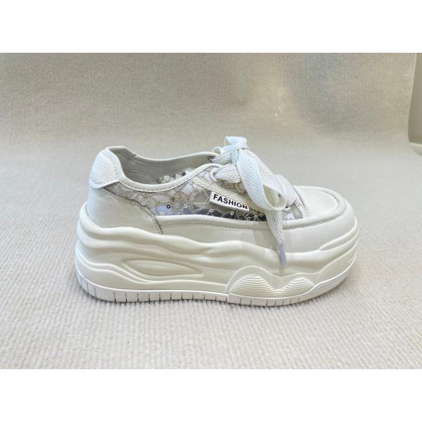 Women lace breathable espadrilles walking shoes with high top