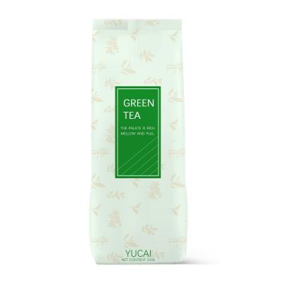 Do malote lateral do reforço do chá verde 100g folha de alumínio que alinha para dentro