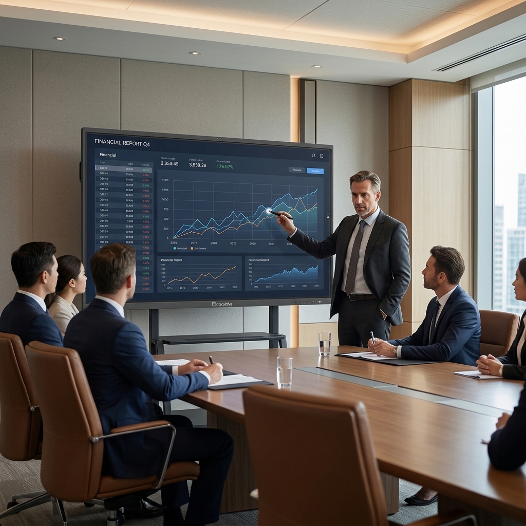86 Inch Dual CPU Live Annotation Interactive Flat Panel QM-86HY Corporate Presentation Whiteboard