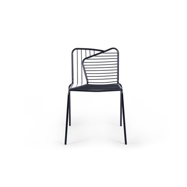 Stackable Outdoor Wire Dining Chairs Water Resistance For Home Balconies