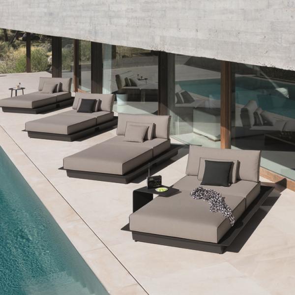 Outdoor Pool Sofa Bed Lounge Chairs Sofa Tanning Ledge Cushions Chaise