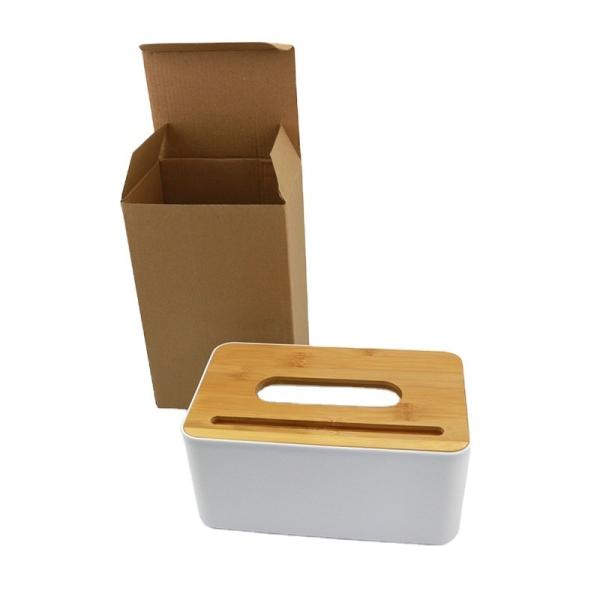 Fabricants en gros de produits ménagers exquis boîte de rangement de tissus en bois