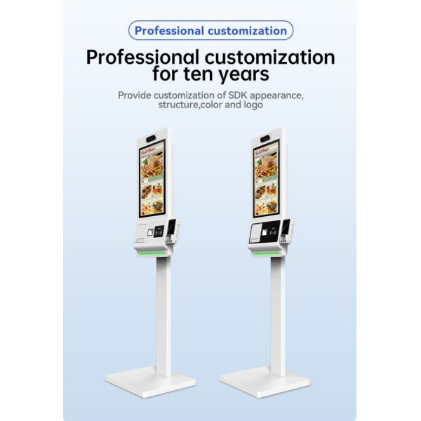 21.5 Inch Self-service Ordering Machine Touch Screen Restaurant Milk Tea Shop Self-service Code Scanning with NFC POS Terminal Payment