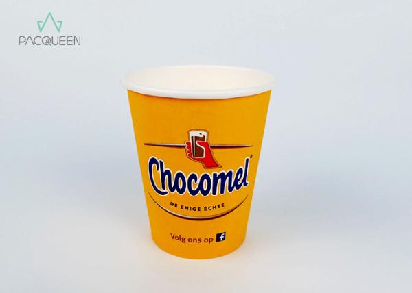 Leak Proof Single Wall Paper Cups PE / PLA Lining For Event / Party