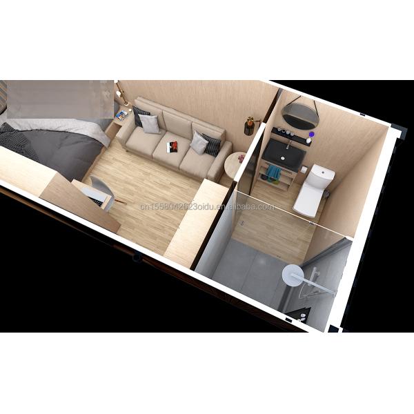 20ft Custom Flat Packaging Wooden Container Prefab House for Garden Office Hotel Container Houses