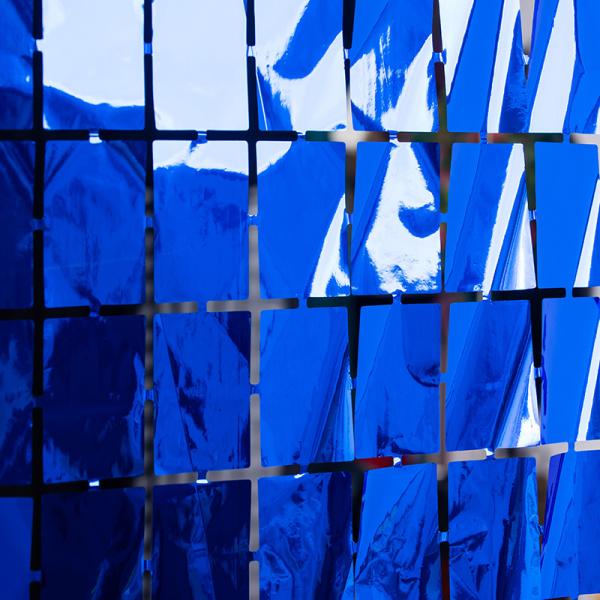 100*100cm Blue Foil Fringe Curtain Square Foil Curtain Party Dressing