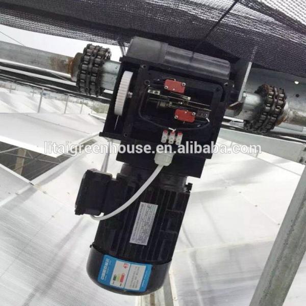Kit de estufa preto Motor de engrenagem de redução para ventilação com material de cobertura de vidro