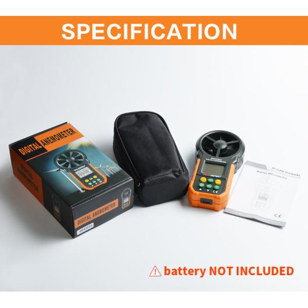 Hand Held Environmental Meter Air Volume Wind Velocity Meter Data Uploading Functions