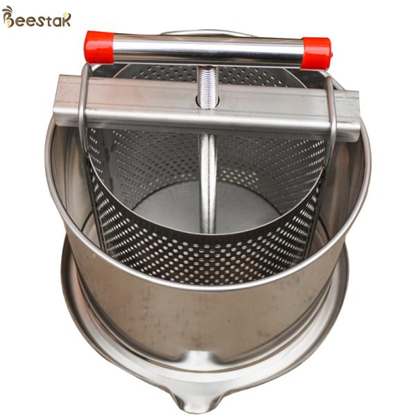 Presionador de cera manual de acero inoxidable de 12 litros de capacidad para apicultura