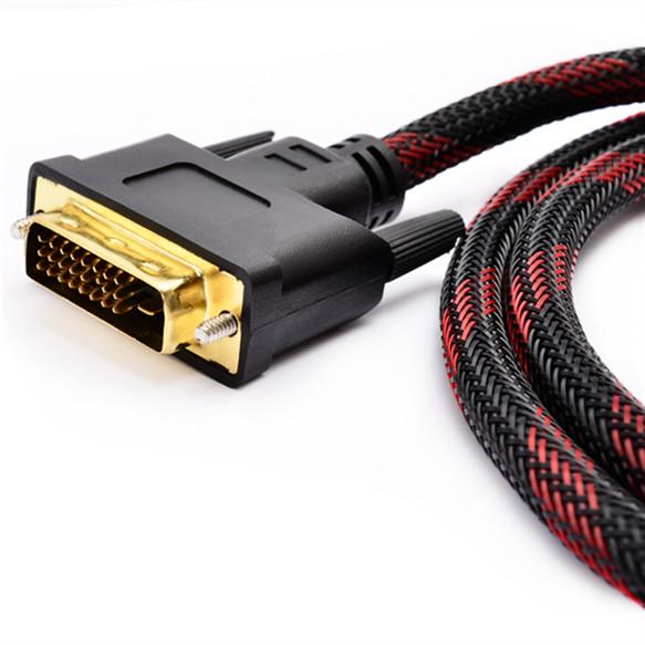 HDMI to DVI 24+1 Cable Support 1080P Full HDMI Male to DVI-D Male High Speed Adapter Cabl