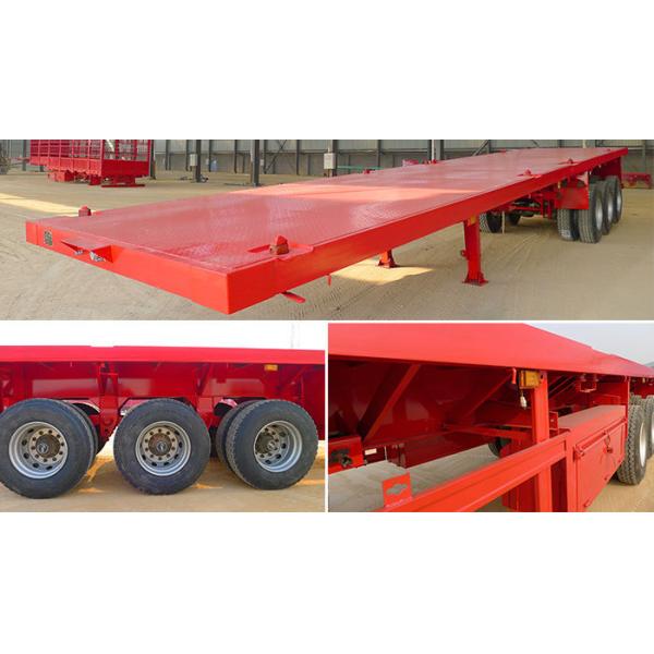 20 Feet And 40 Feet Flat Deck Semi Trailer Trucks With 12 Tires Cimc Sinotruk