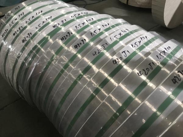 A folha de aço inoxidável do EN 1,4021, RUÍDO X20Cr13 chapeia a tira estreita de aço inoxidável de AISI 420