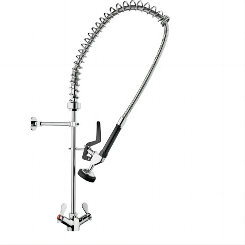 Chrome Restaurant Kitchen Faucets / Pull Down Sprayer Commercial ACS