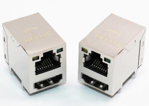 Connecteur femelle protégé de l'Ethernet RJ45 + combiné empilé par HDMI avec l