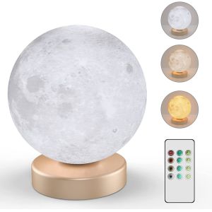 Remote Control Moon Shaped Lamp 16W LED Moon Lamp with 10000 Lux Light Therapy