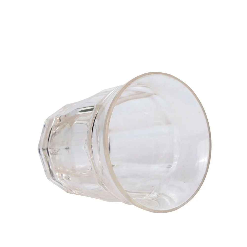 Clear Shatterproof 250ml Plastic Shot Glass Nine Angle PC PS Material Picnic Wine Glasses