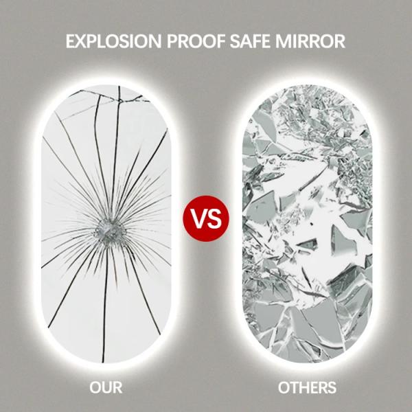 Anti Fog Arch Luxury Illuminated Bathroom Mirrors IP44 For Hotel Bathroom Project