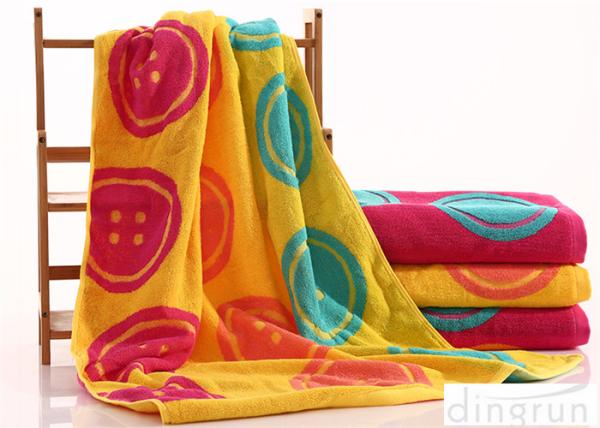 Woven Dye Yarn Organic Cotton Bath Towels Colorful OEM Available