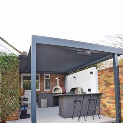Auvent à abats-sons en aluminium de toit de pergola de Sun de profil aérodynamique extérieur de 265mm