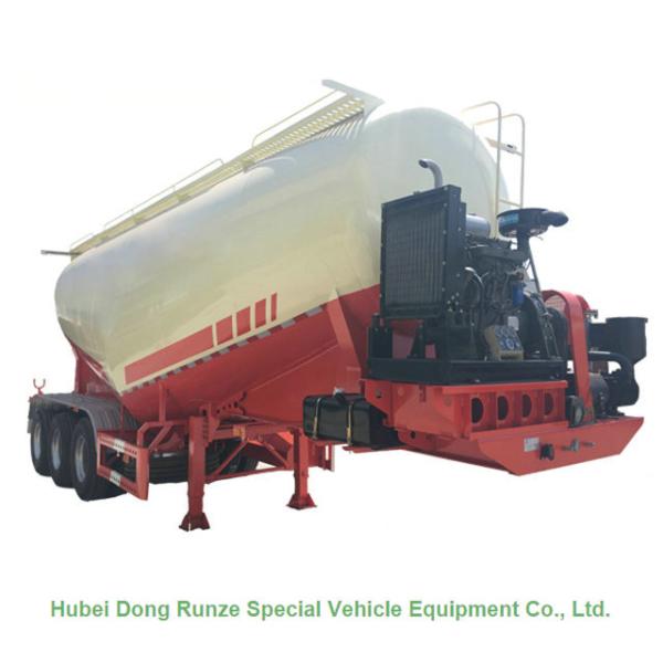 2/3 Axle Cement Bulker Trailer For Transportation , Cement Silo Semi Trailer 50-70cbm