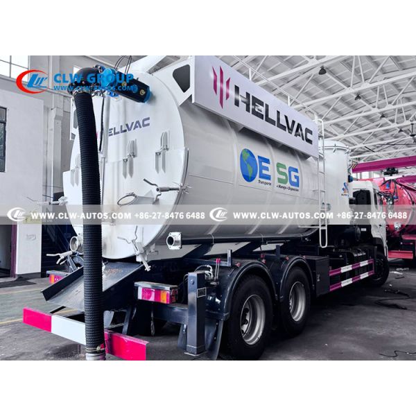 Dongfeng 6x4 Sand-Suction Truck with 12-15m³ Capacity, Cyclone Dust Collector & Two-Stage Overflow Protection