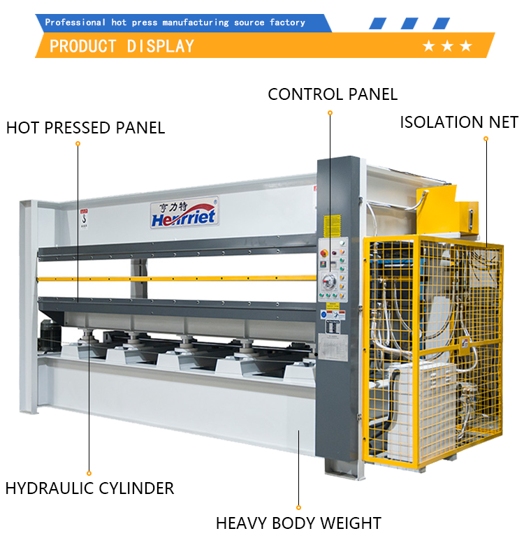 Two Layer Woodworking Hot Press Machine Natural Veneer Pressing Machine 100T