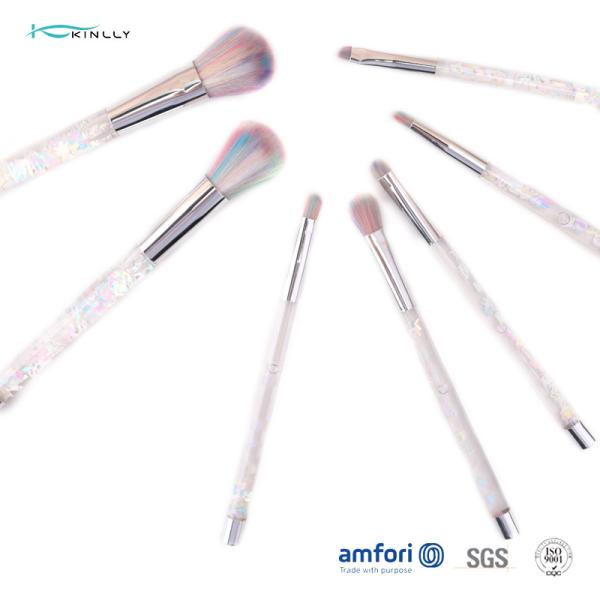 Plastic 7pcs OEM Poly Bag Luxury Makeup Brush Set