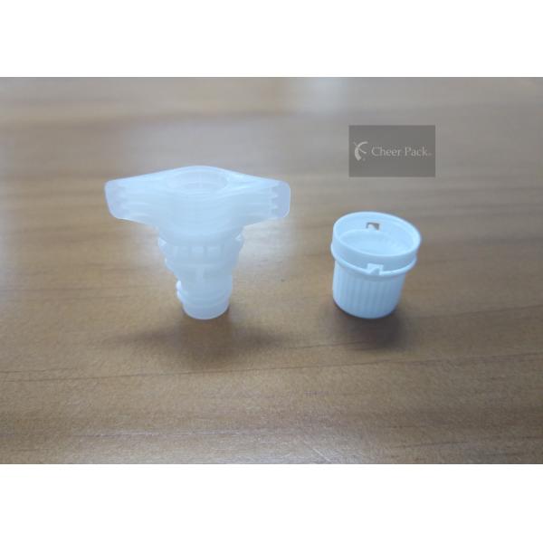 9.6mm Diameter White Pour Spout Caps For Baby Pouch Packaging