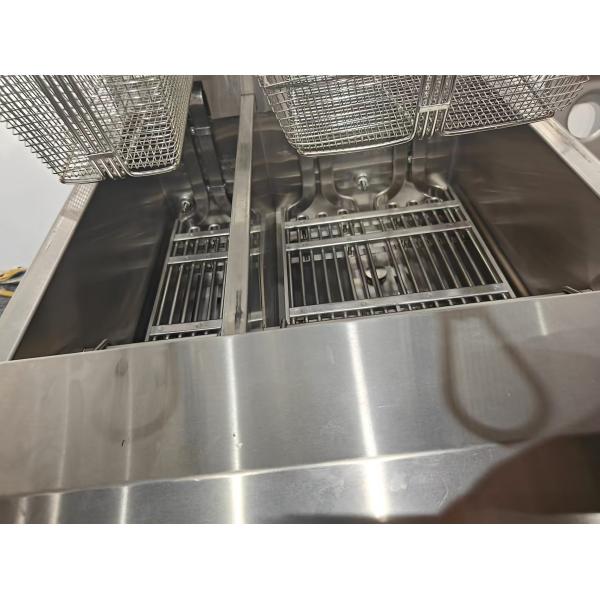 21.4KW Double Tank 11.6L+21.5L Digital Computer Panel Electric Chips Open Fryer Machine