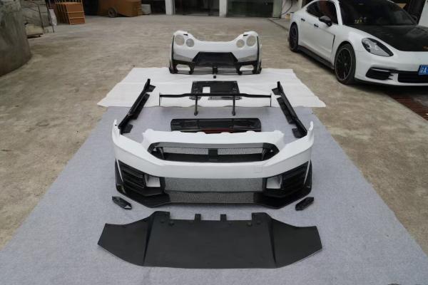Nissan GTR Carbon fiber body Kit GTR r35 Upgraded 2024nismo style front and rear bumper spoilers hood fenders